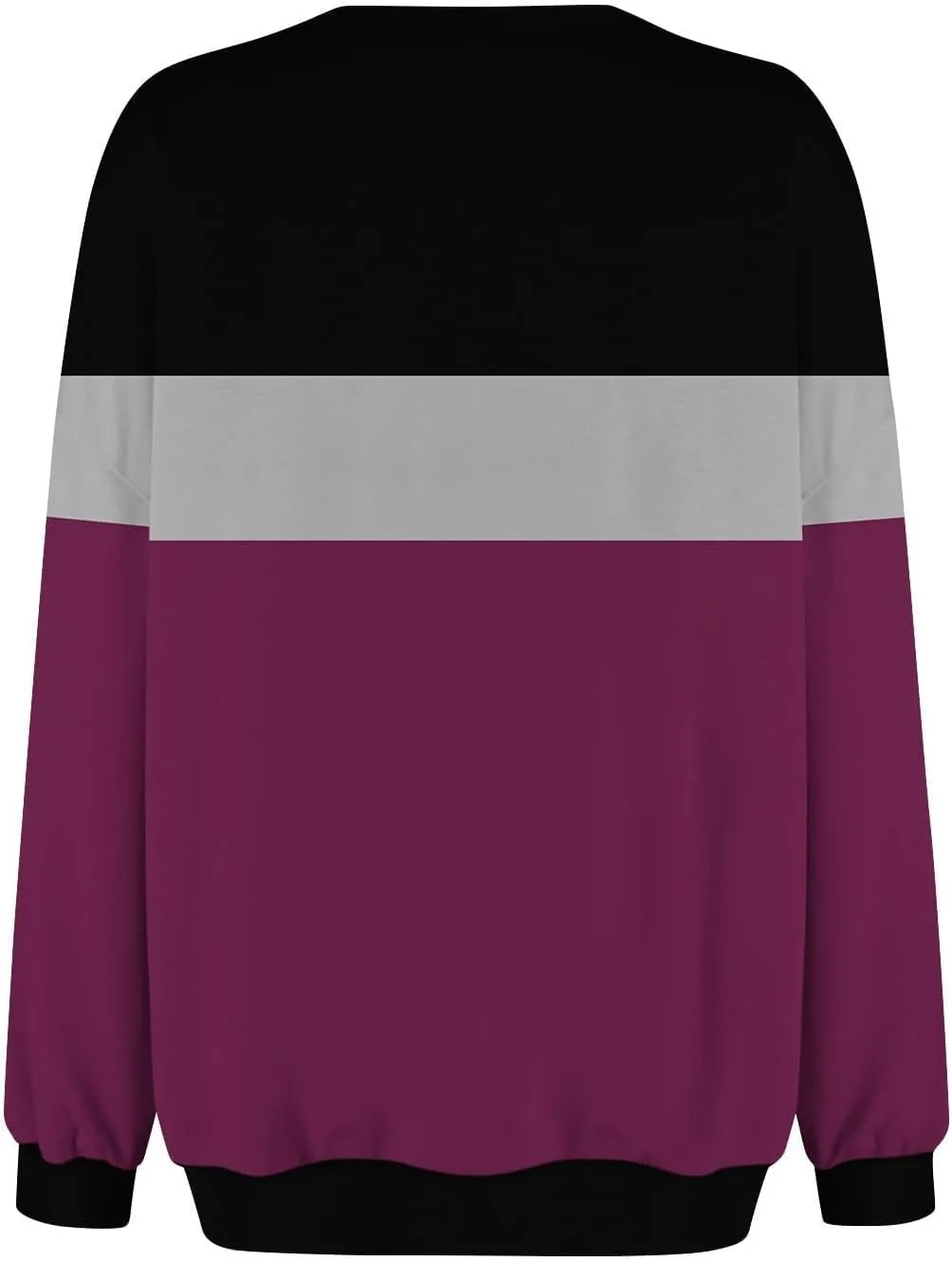 2024 Womens Oversized Graphic Crewneck Sweatshirt Long Sleeve Color Block Pullover Tops Casual Loose Shirt Fashion