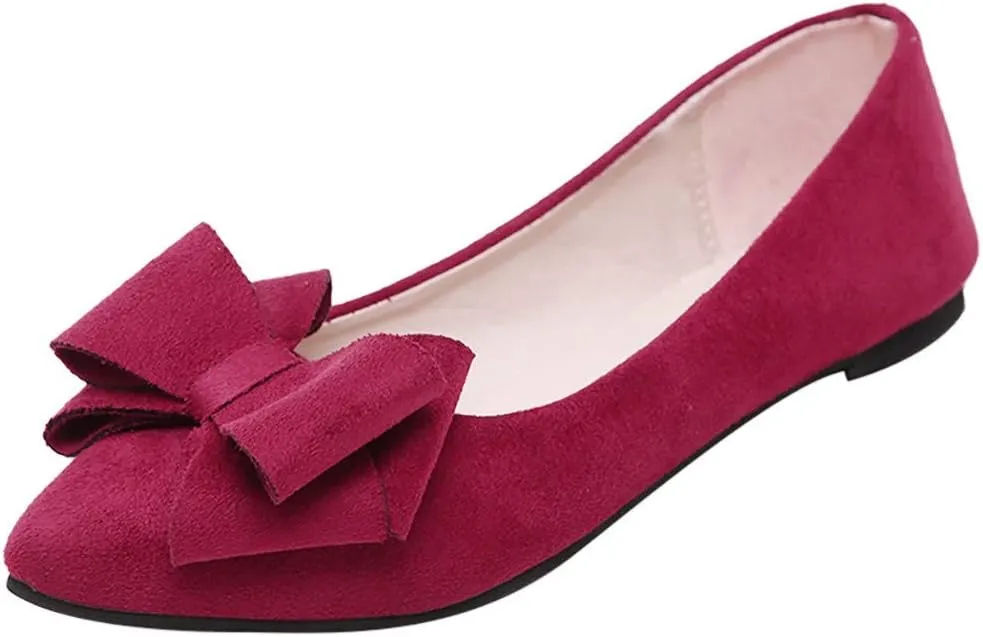 2025 Women Closed Toe Shoes Fashion Cute Bow Pointed Toe Slip-On Slippers Comfortable Party Dance Soft Sole Casual Shoe Outdoor Summer Sexy Dress Walking Vacation Footwear