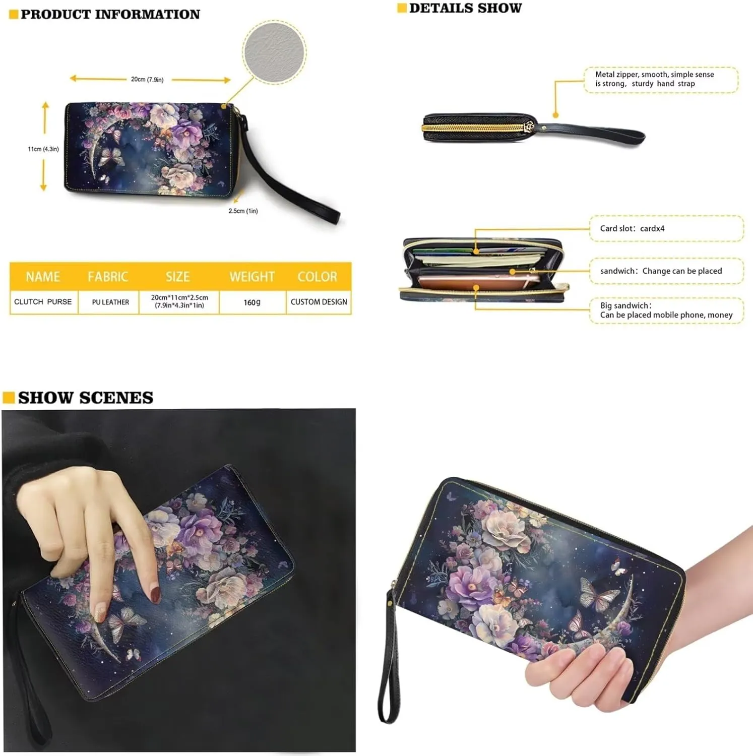 2Pcs Saddle Bags Set Bucket Bags Tote Bag for Women Wear-resistant Wristlet Wallets Large Capacity with Zipper