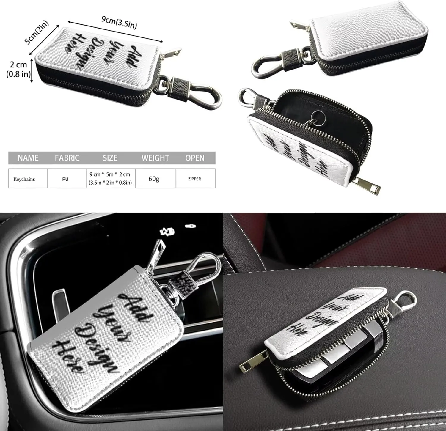 2Pcs Tote Bags Set Crossbody Bags Shoulder Purses for Women Car Key Fob Protector