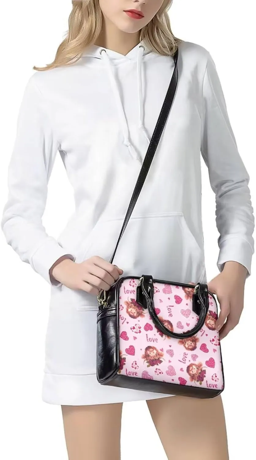 3 Piece Purse Sets for Women with Wallet Valentine's Day Satchel Tote Bags Leather Hobo Crossbody Bags