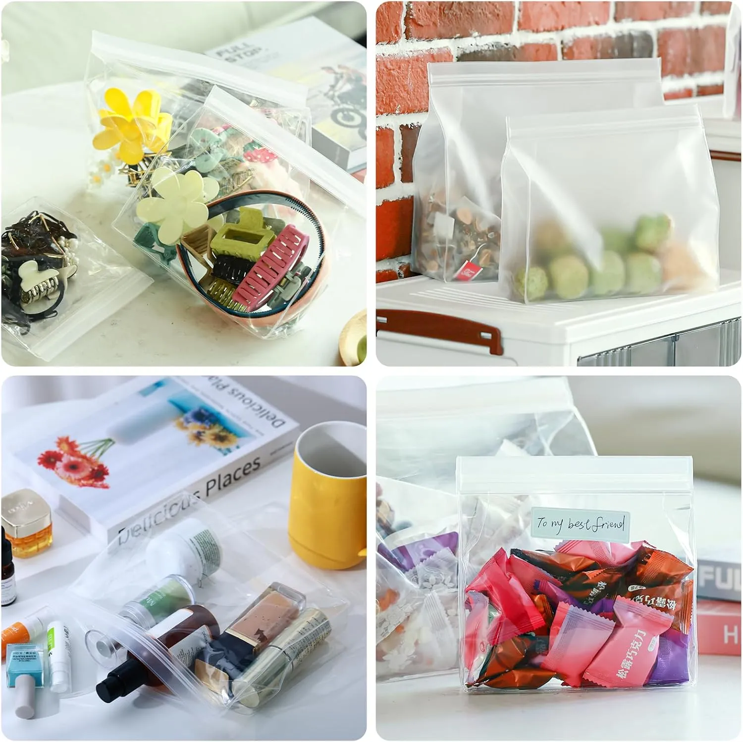 30 Pack Mini Clear Makeup Bag Organizer Cosmetic Zipper Pouch TSA Approved Small Travel Pouches for Toiletries Transparent EVA Reusable Waterproof Plastic Clear Gift Bags Bulk, 6 x 5 x 1.5