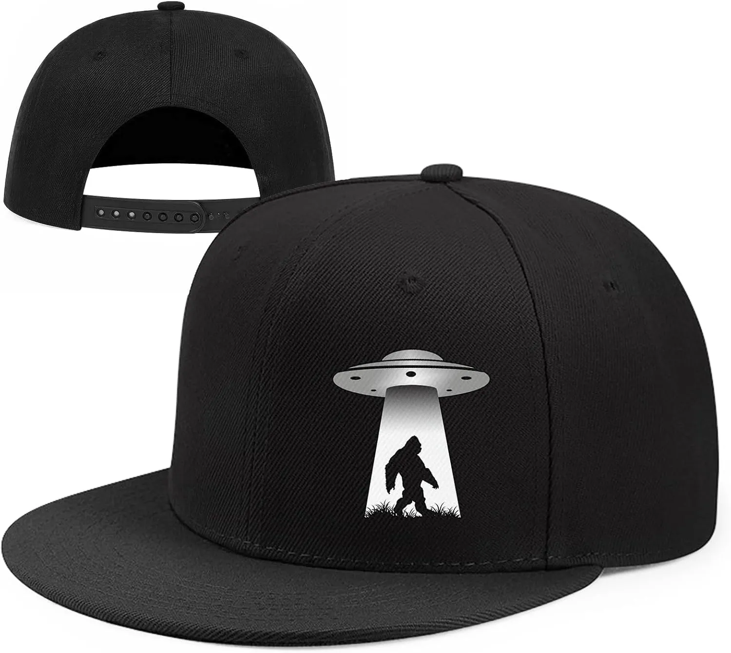 Animal Gorilla Walking Hats for Men Big Foot Flat Bill Snapback Hats Black Flat Brim Cap Adjustable Baseball Cap