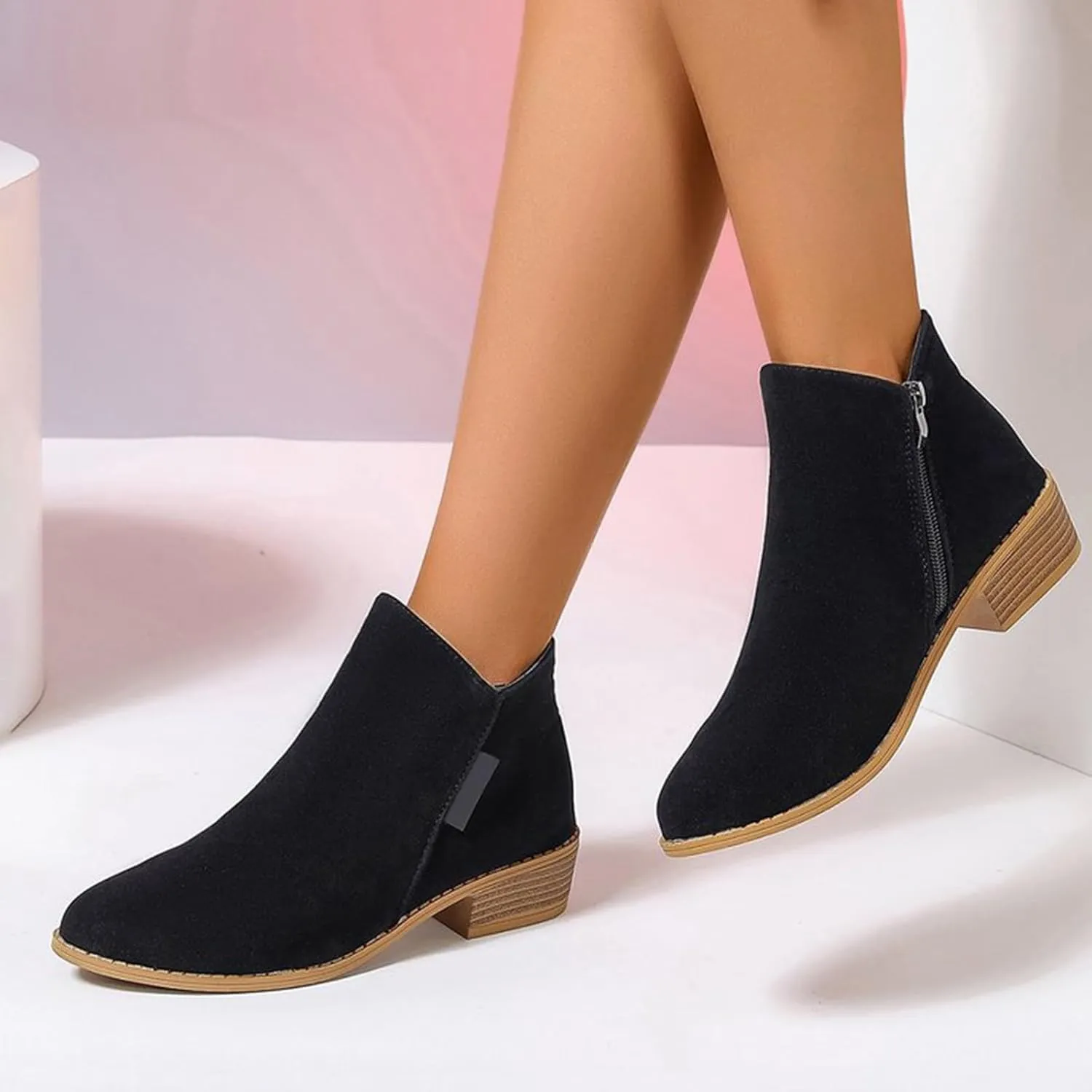 Ankle Boots for Men Rubber Ankle Boots for Women Womens Dress Boots Ankle Suede Cowboy Boots Women Womens Booties and Ankle Boots Flat Ankle Boots Women Flat