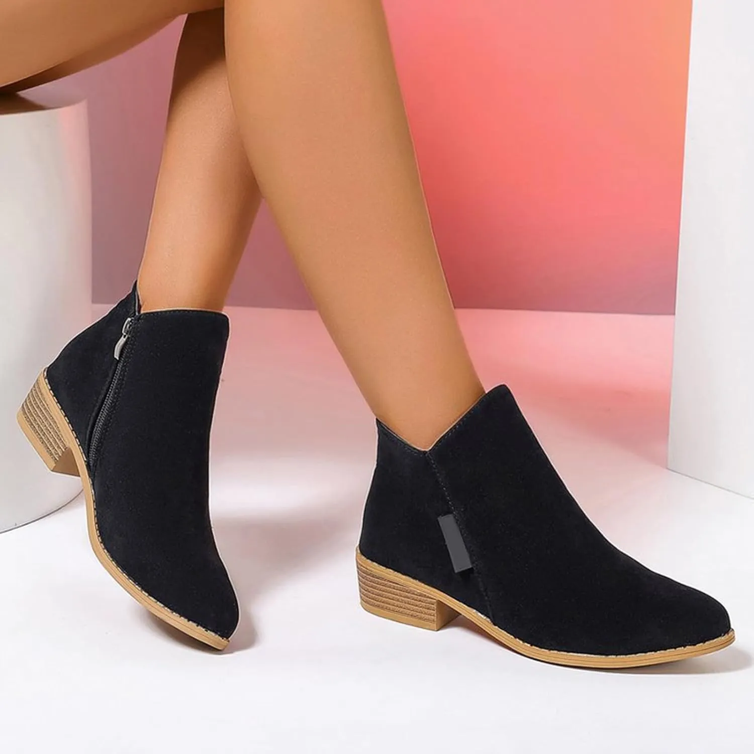 Ankle Boots for Men Rubber Ankle Boots for Women Womens Dress Boots Ankle Suede Cowboy Boots Women Womens Booties and Ankle Boots Flat Ankle Boots Women Flat