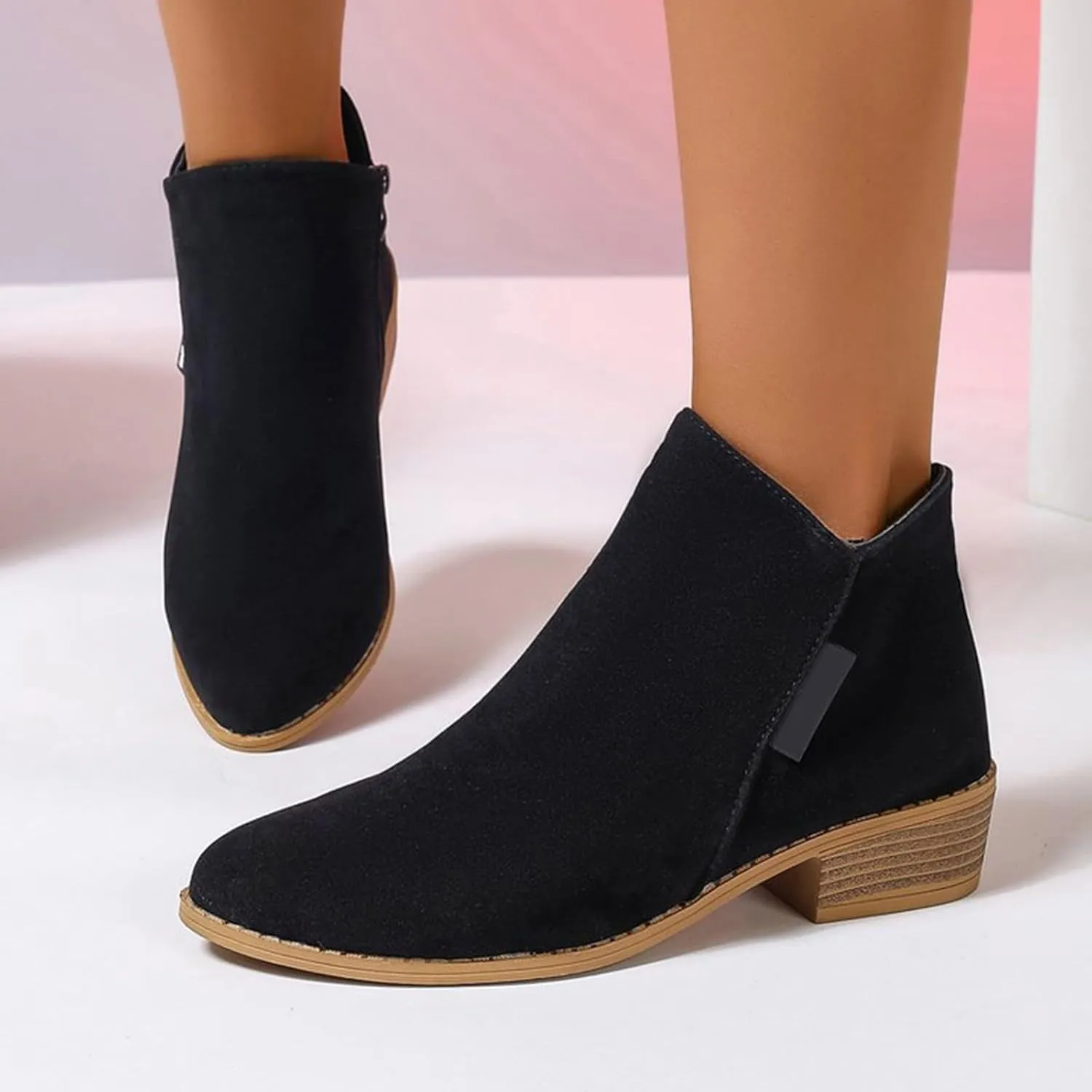 Ankle Boots for Men Rubber Ankle Boots for Women Womens Dress Boots Ankle Suede Cowboy Boots Women Womens Booties and Ankle Boots Flat Ankle Boots Women Flat