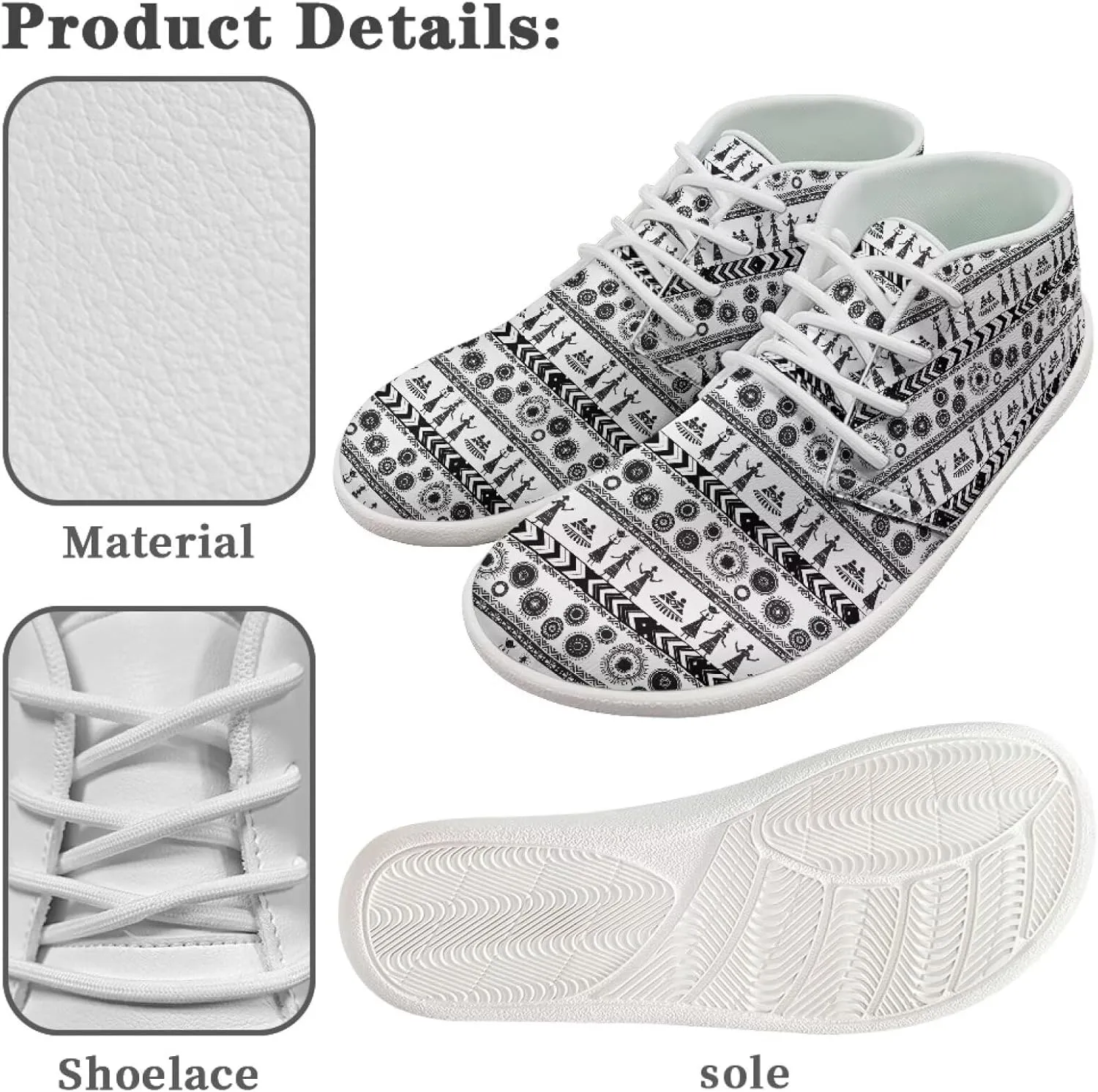 Aztec Comfortable Wide Walking Shoes Fashion Barefoot Sneakers for Men Breathable Waterproof Soft EVA Sole Anti-Skid Trail Running Shoes for Outdoor US 5-14 White Sole