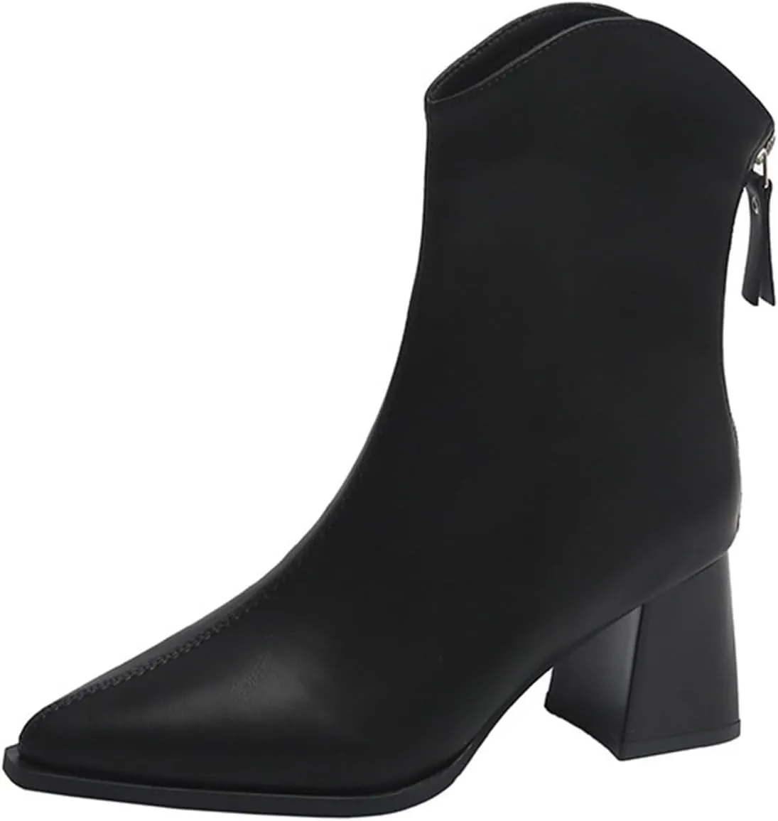 Botines Para Mujer Wide Boots Winter Heels Ladies Low Heel Boots Black Boots Ankle Grey Leather Booties Women Ankle Boots