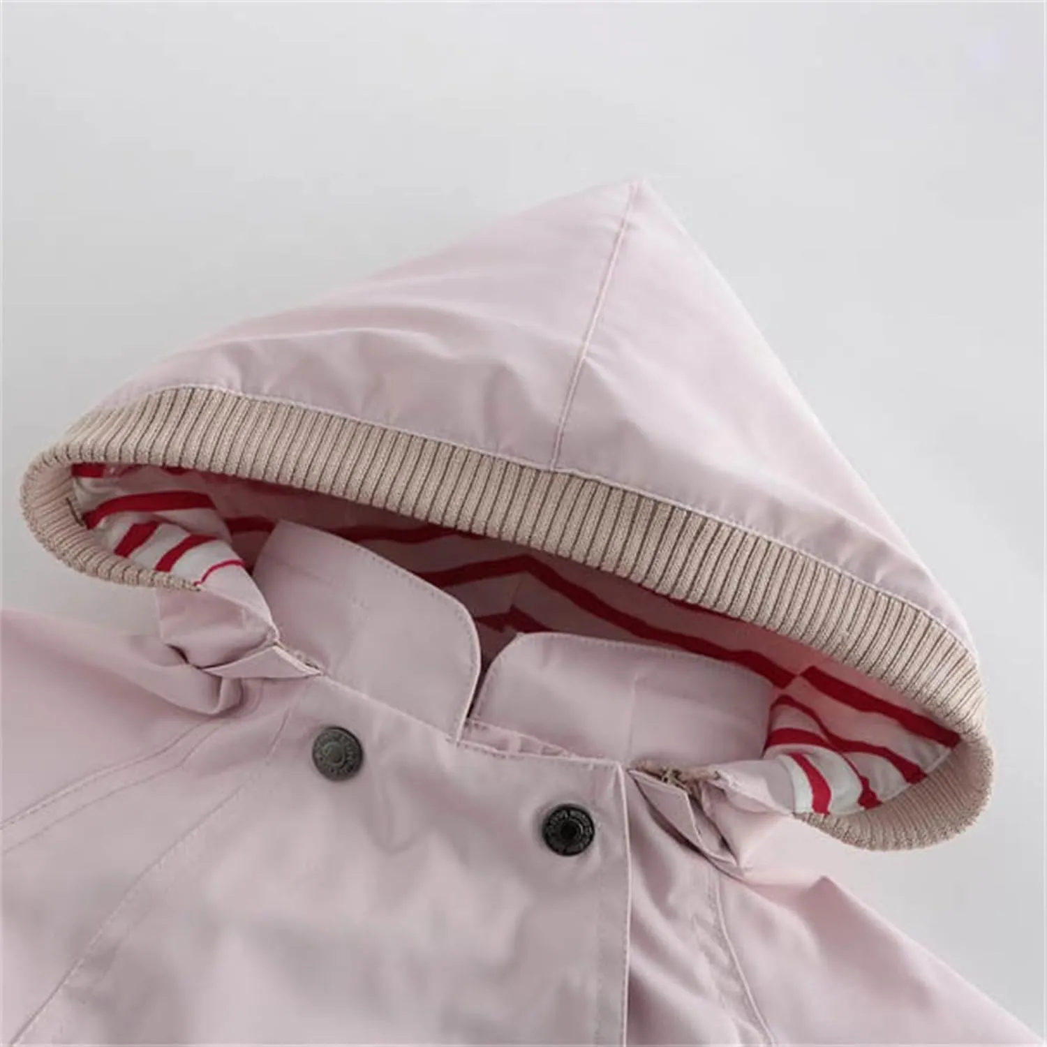 Boys Girls Jackets with Detachable Hooded, Fall Winter Windbreaker Zipper Water Proof Rain Coat Outerwear 1-9 Years