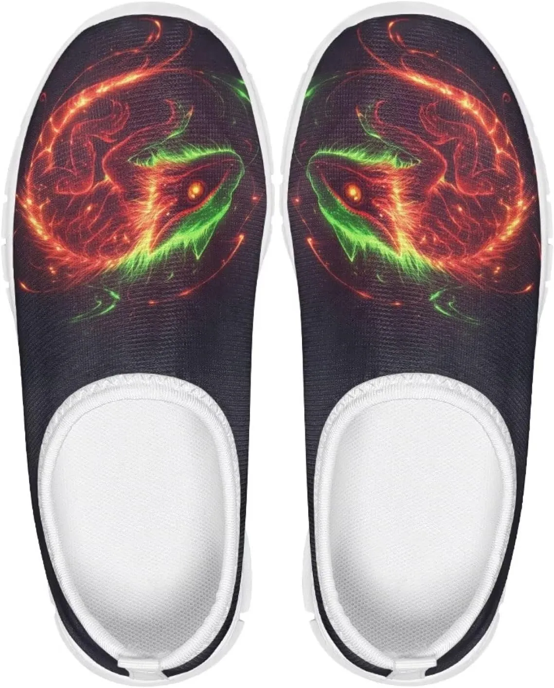 Boys Slip On Shoes Sneakers Cool Kids Tennis Gym Shoes Neon Themed