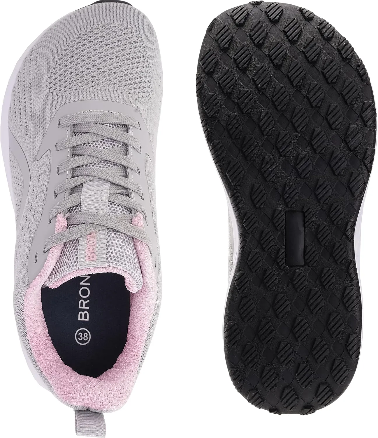 BRONAX Women's Wide Toe Box Road Running Shoes | Wide Athletic Tennis Sneakers with Rubber Outsole