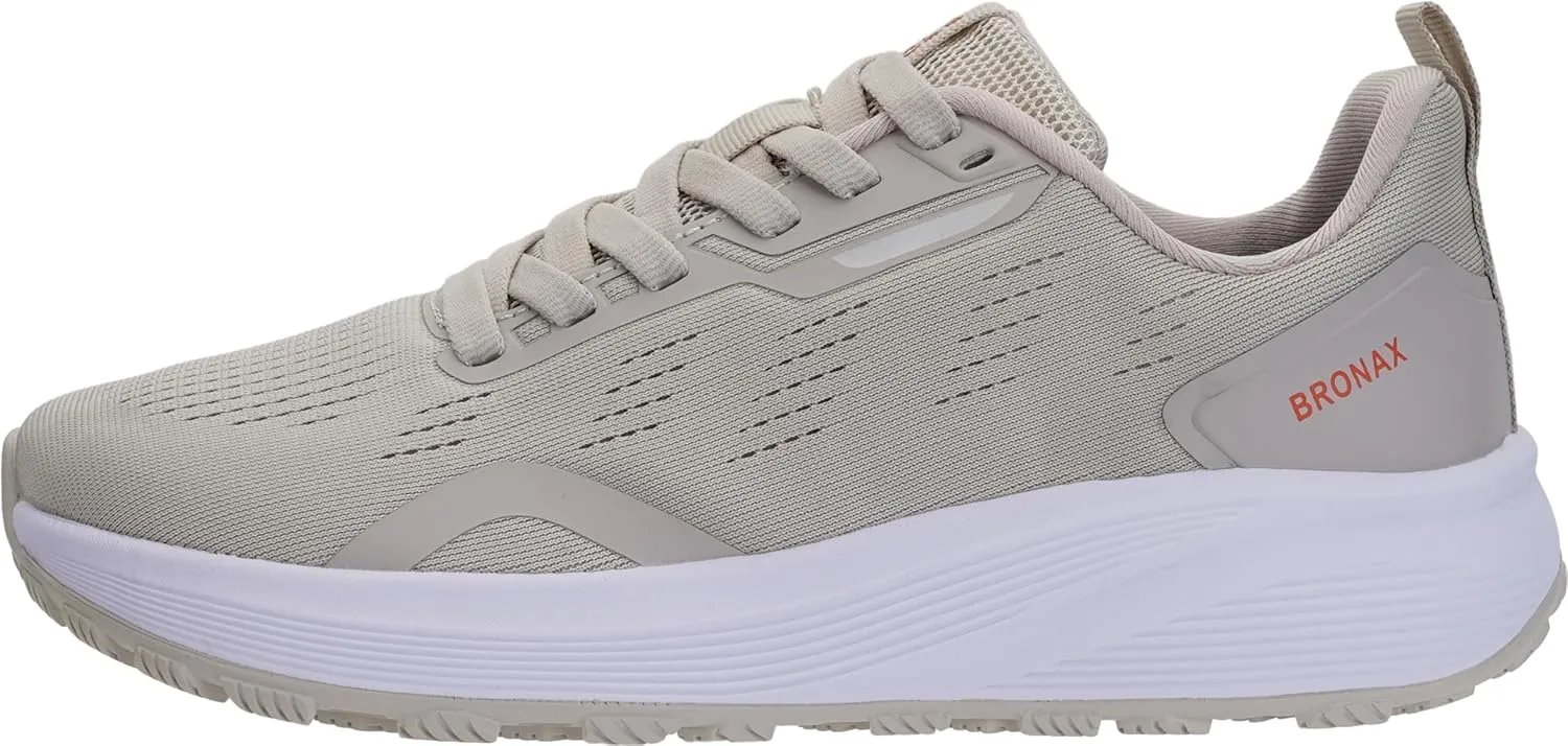 BRONAX Women's Wide Toe Box Road Running Shoes | Wide Athletic Tennis Sneakers with Rubber Outsole