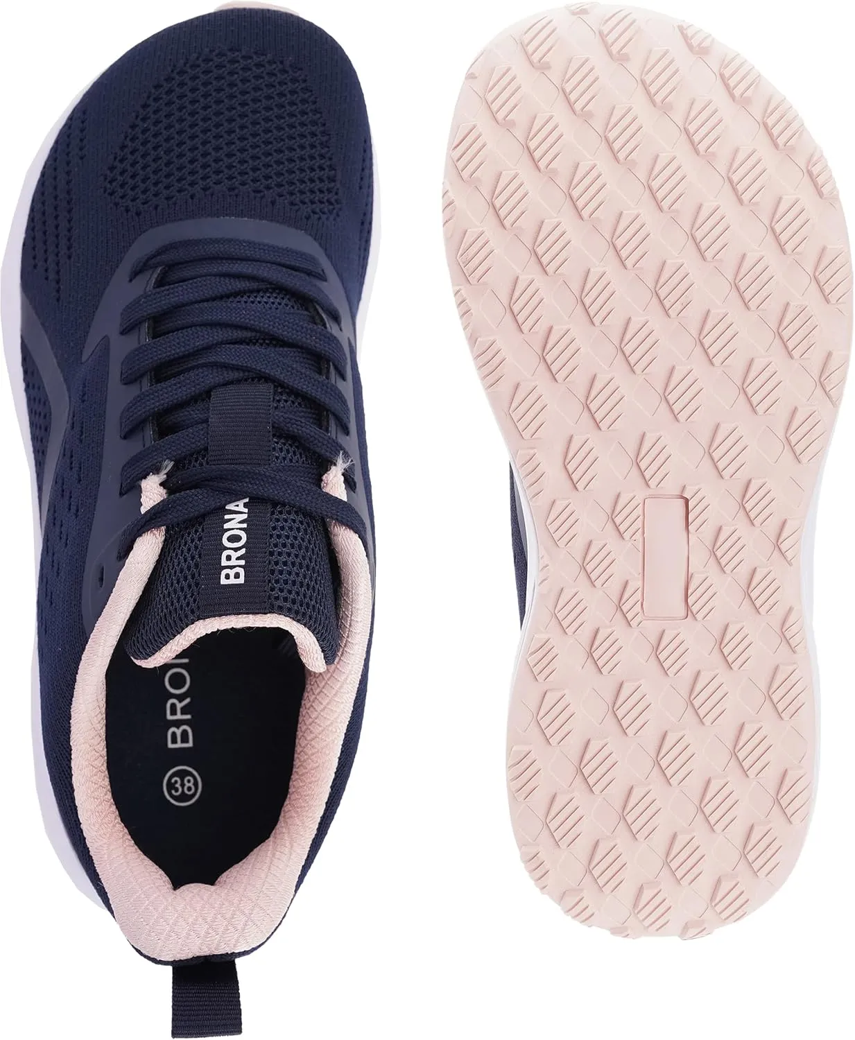 BRONAX Women's Wide Toe Box Road Running Shoes | Wide Athletic Tennis Sneakers with Rubber Outsole