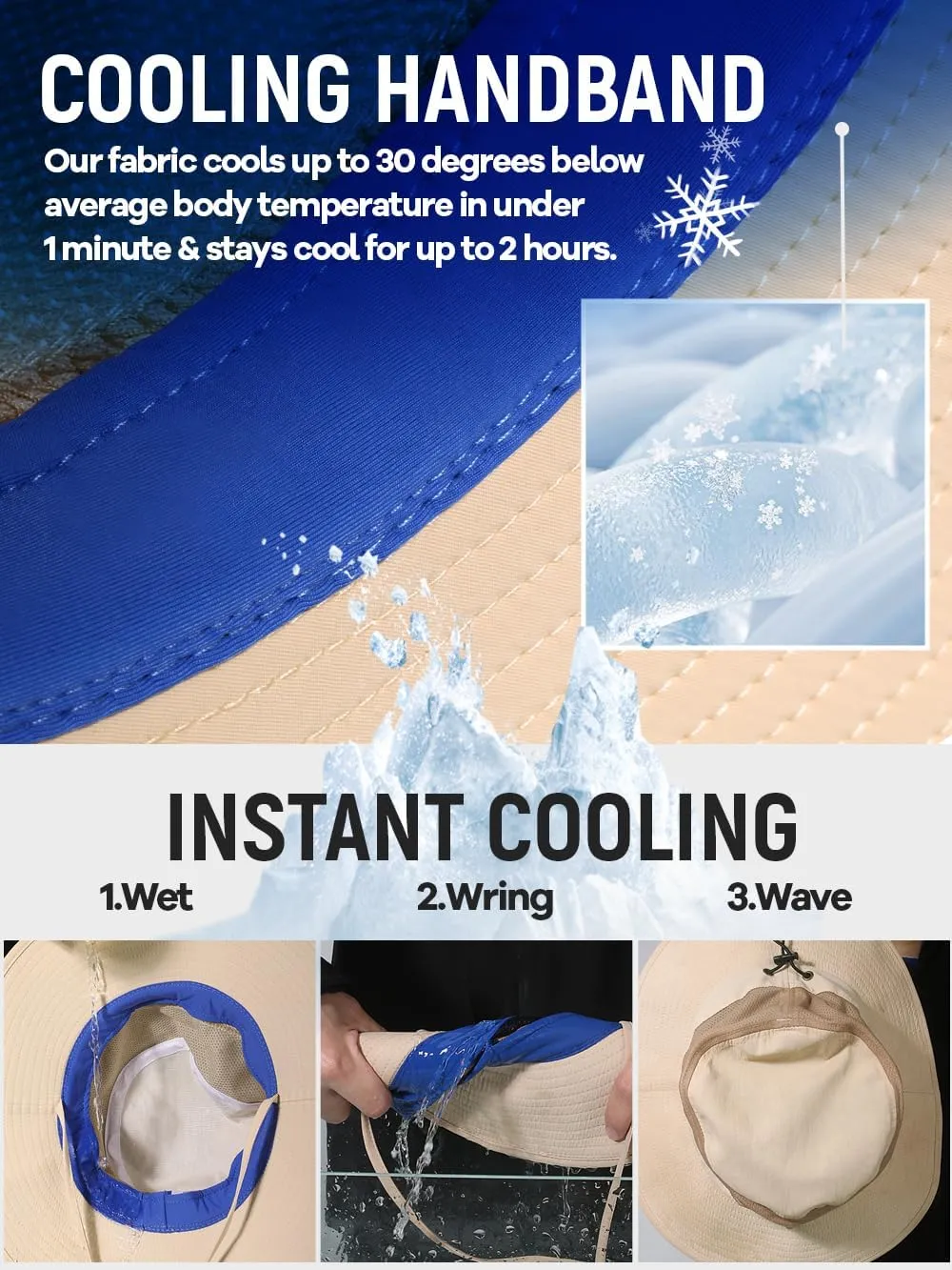 Bucket Sun Hats for Men Women,Cooling Boonie Beach Hats Upf50  Sun Protection with Breathable Mesh for Hiking Fishing