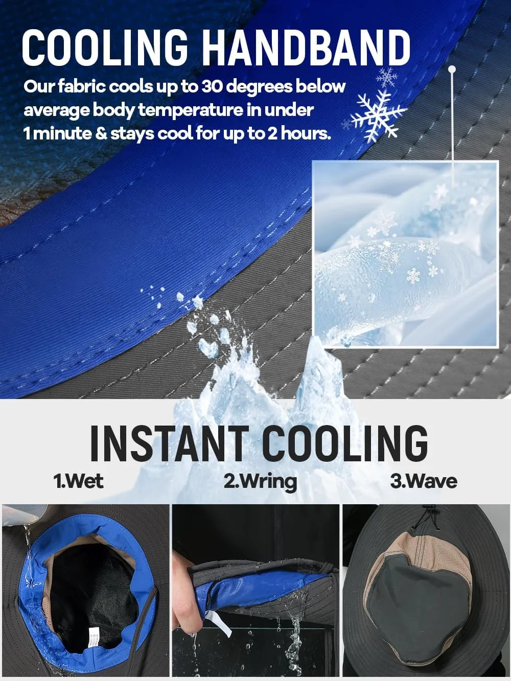 Bucket Sun Hats for Men Women,Cooling Boonie Beach Hats Upf50  Sun Protection with Breathable Mesh for Hiking Fishing