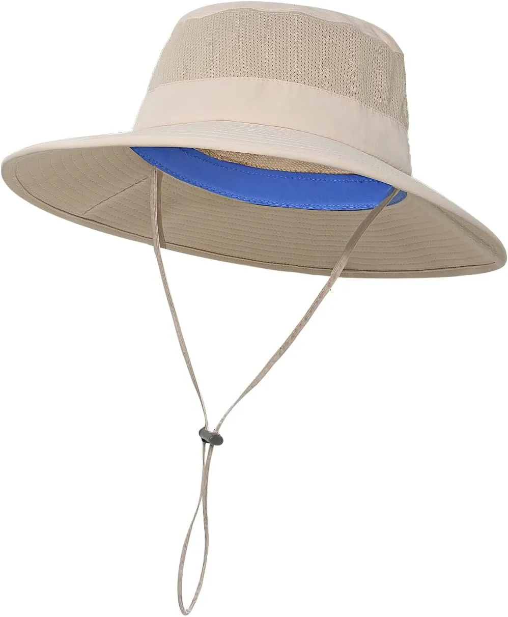 Bucket Sun Hats for Men Women,Cooling Boonie Beach Hats Upf50  Sun Protection with Breathable Mesh for Hiking Fishing
