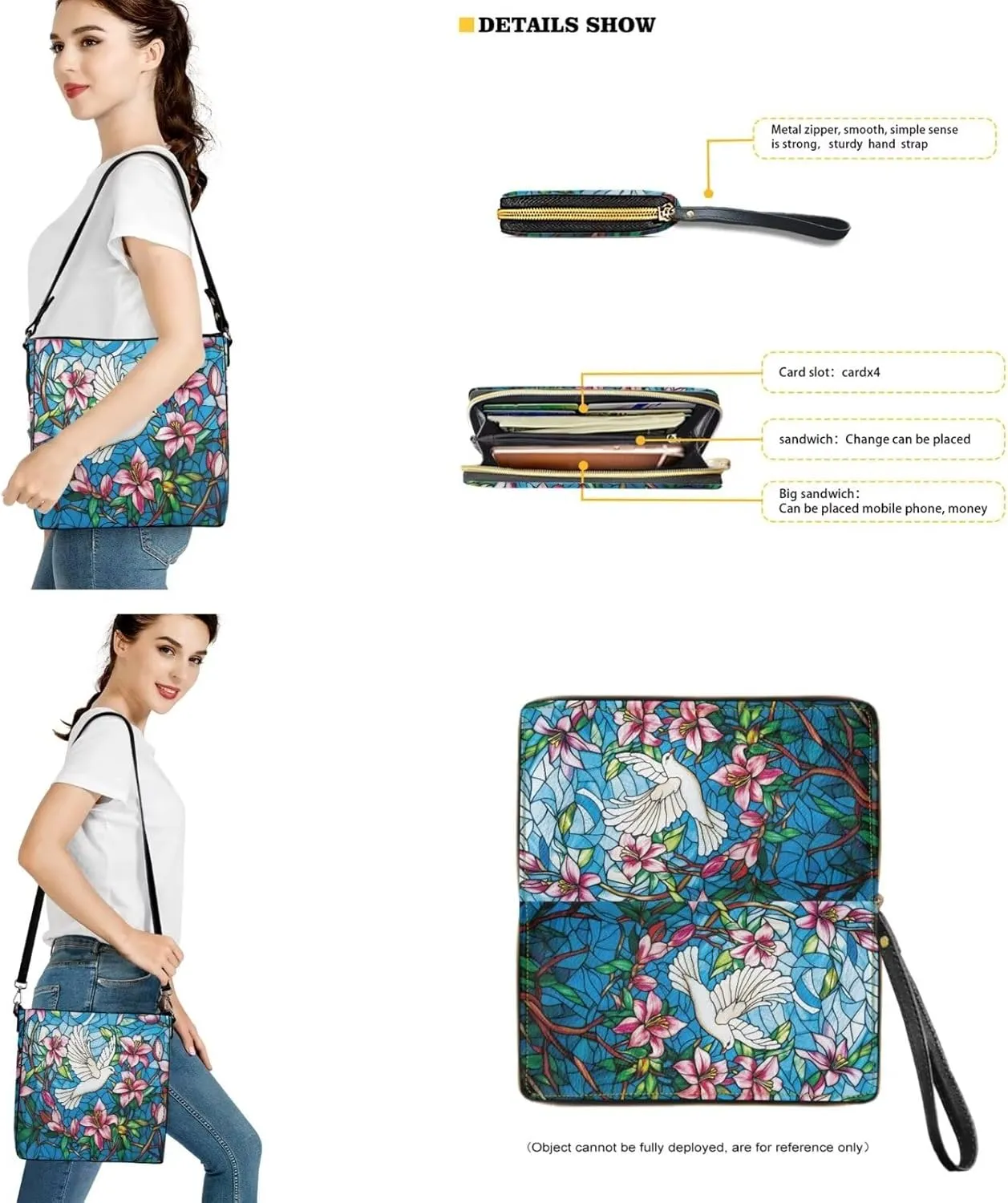 Bucket Tote Bag with Wallet Set for Women, Crossbody Leather Bucket Bags Wallet Set with Removable Strap