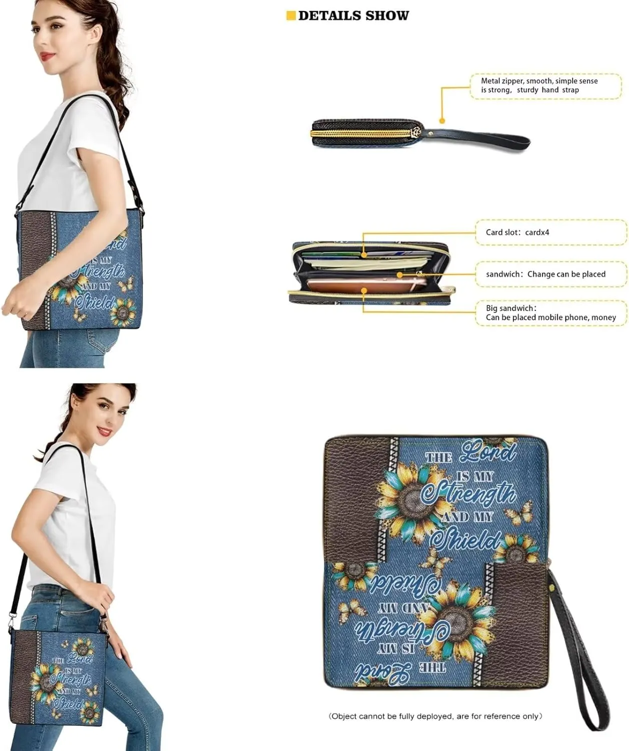 Bucket Tote Bag with Wallet Set for Women, Crossbody Leather Bucket Bags Wallet Set with Removable Strap
