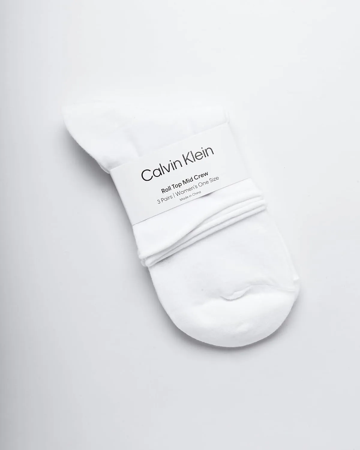 Calvin Klein Womens Crew Socks - 3 Pack Soft Cotton Blend Roll Cuff Mini/Mid Crew Dress Socks for Women (Shoe Size: 4-10)