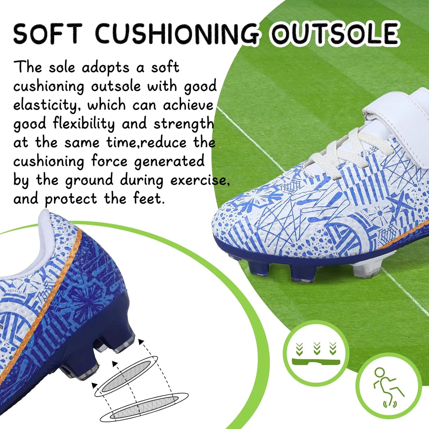 CBUSTER Kids Soccer Cleats Boys Football Cleats Girls Soccer Shoes