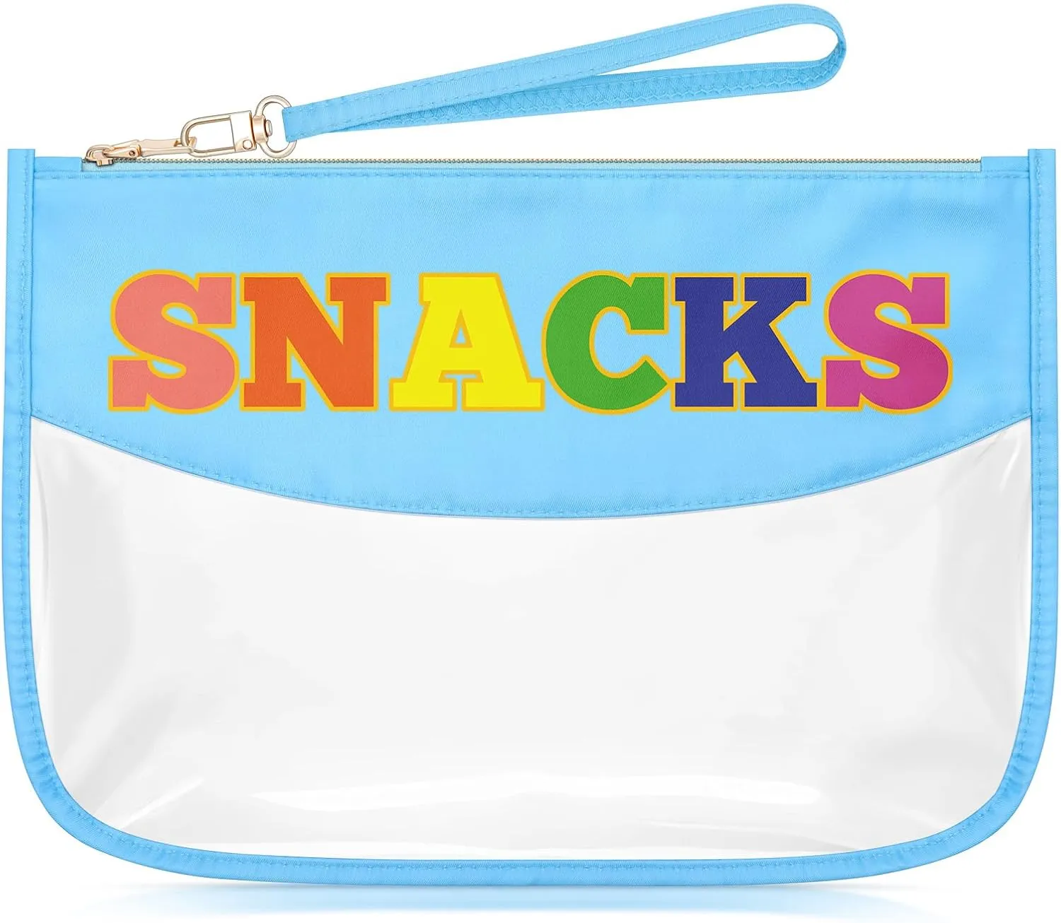 Chenille Letter Makeup Bag with Zipper Preppy Snacks Accessories for Girls Transparent PVC Cosmetic Travel Bag Organizer Portable Travel Pouches Makeup Toiletry Bag Organizer Storage Pouch