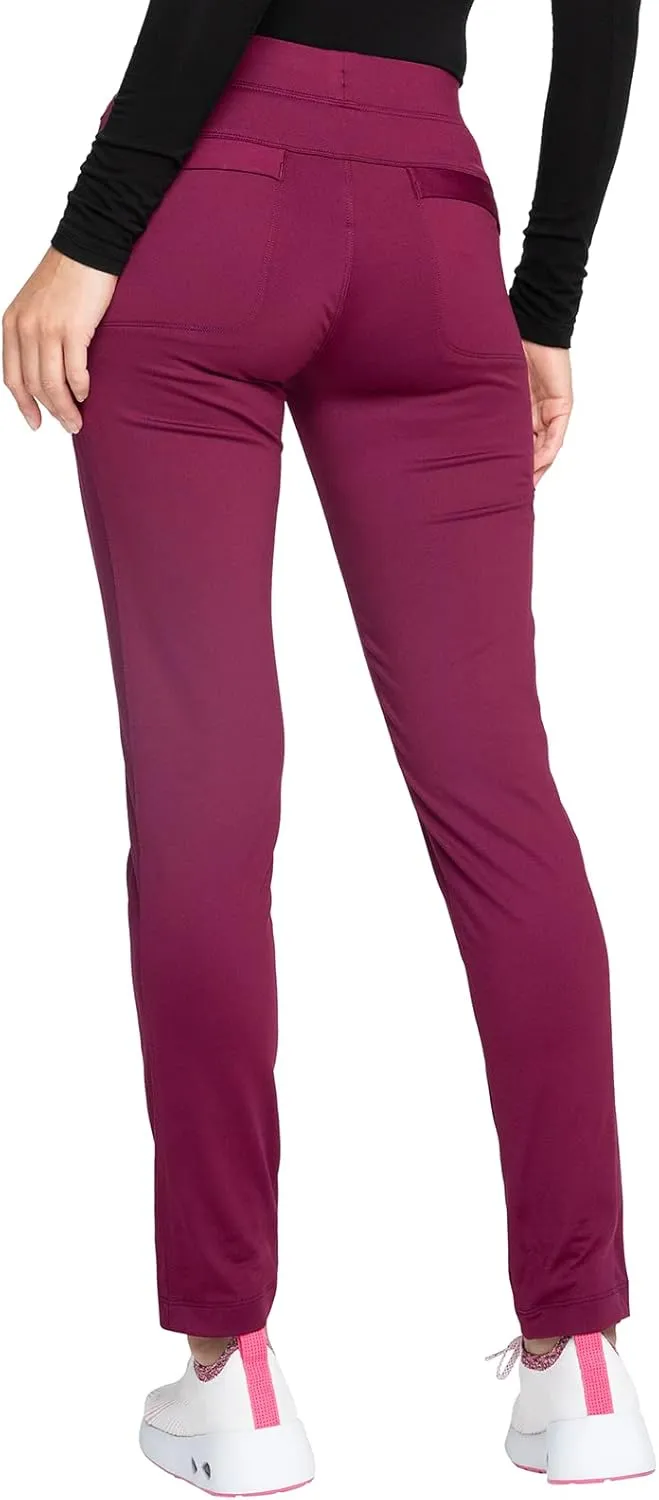 Cherokee Statement Women Scrubs Pant Mid Rise Tapered Leg Drawstring CK055