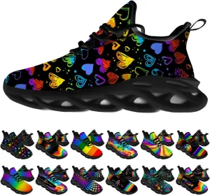 Ciadoon American Flag Shoes for Men Women Road Running Sport Walking Tennis Sneakers 4th of July Shoes Gifts for Him Her