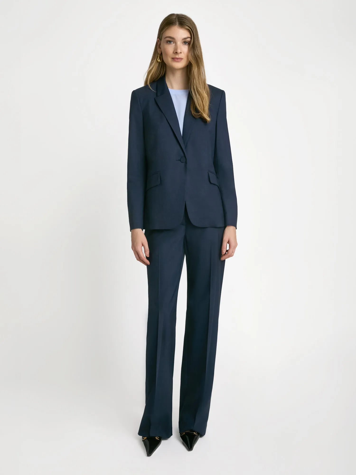 Classic fit stretch wool jacket