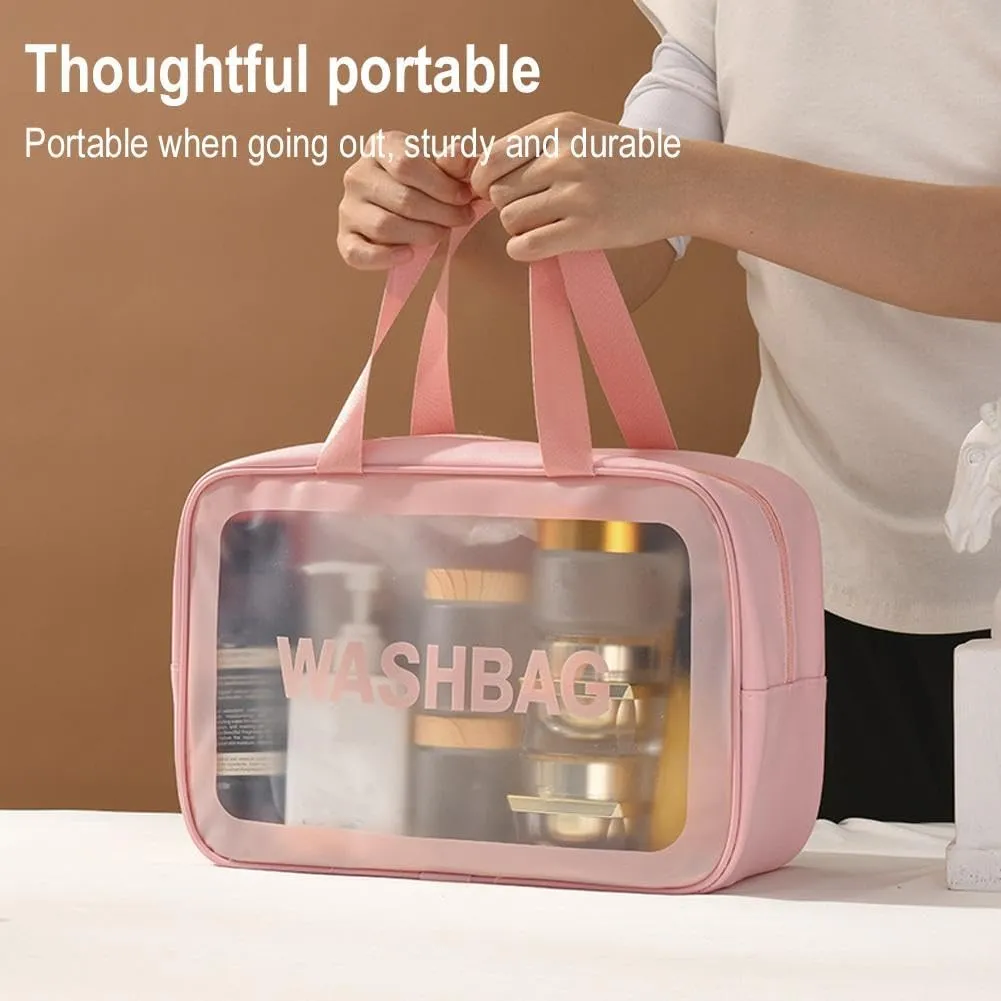 Clear Makeup Bags,PVC Waterproof Travel Small Pouches Clear Pouch with Zipper,Clear Travel Bag for Liquids Toiletries, Makeup Cosmetic Bag Organizer for Women Men