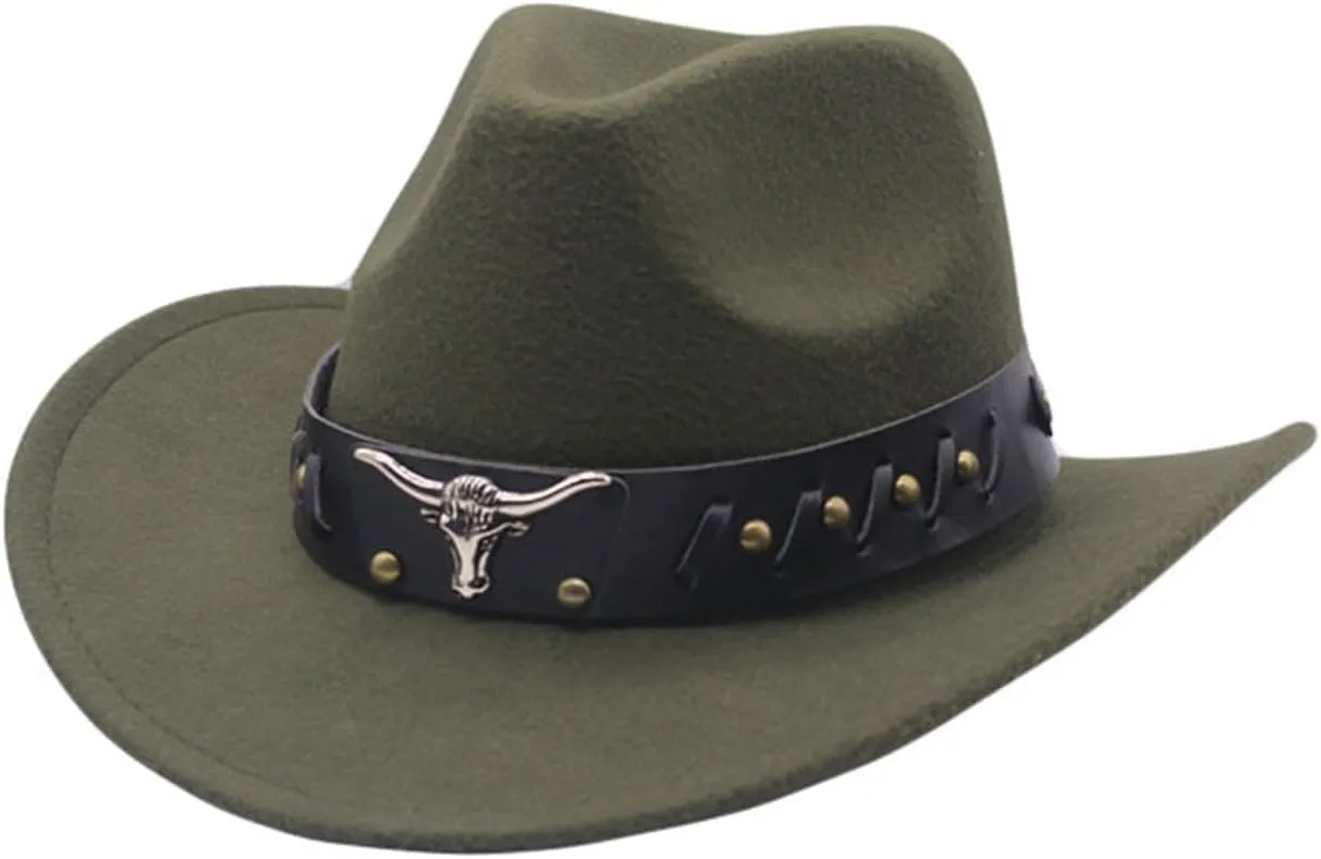 Cowboy Hats for Women Unisex Wide Brim Classic Lightweight Adjustable Strap 2025 Summer Trendy Y2K Rolled Up Cap