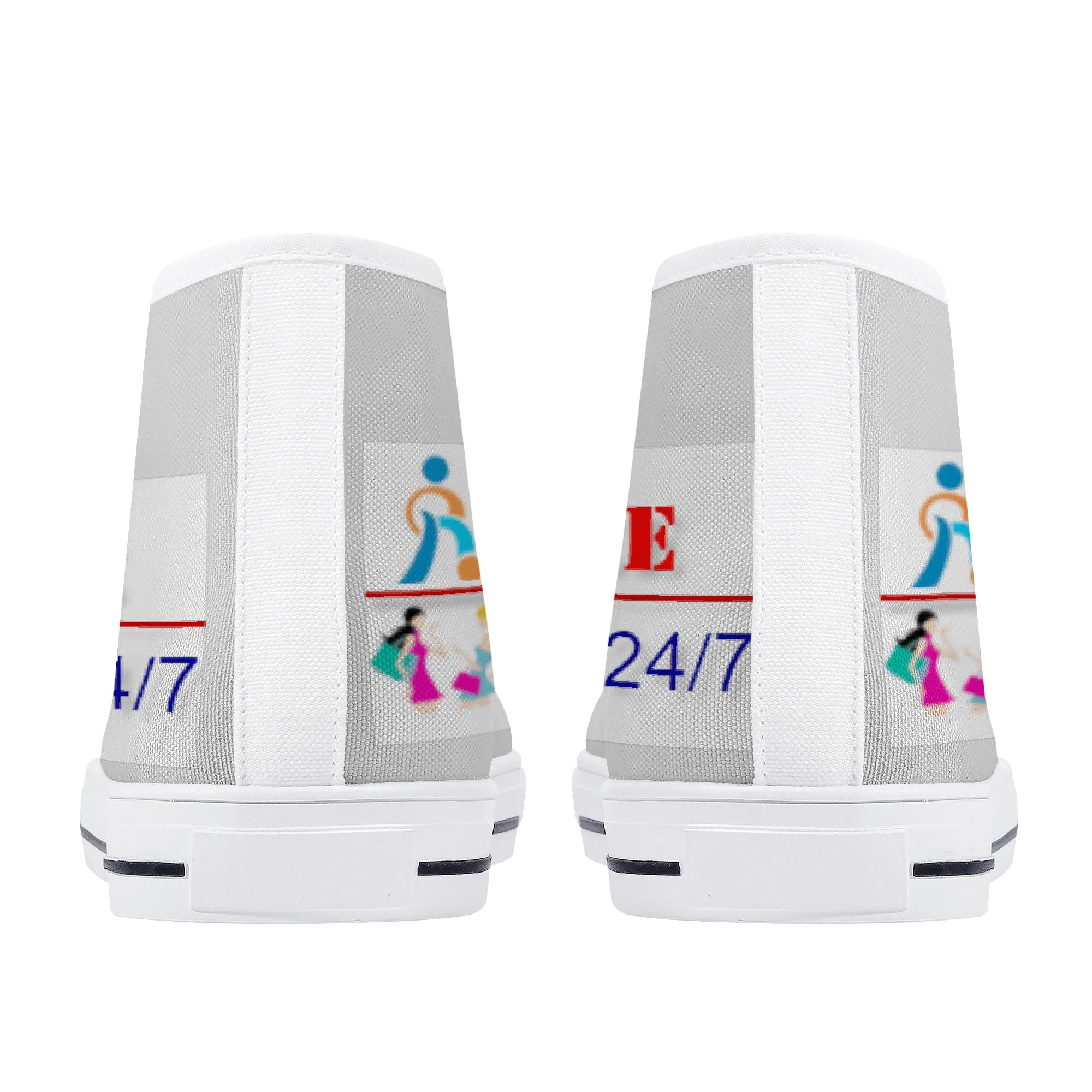 D25 High-Top Canvas Shoes - White