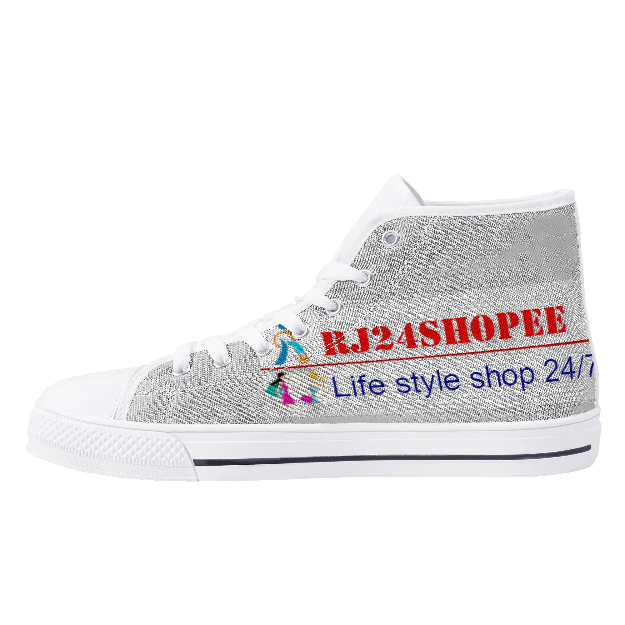 D25 High-Top Canvas Shoes - White