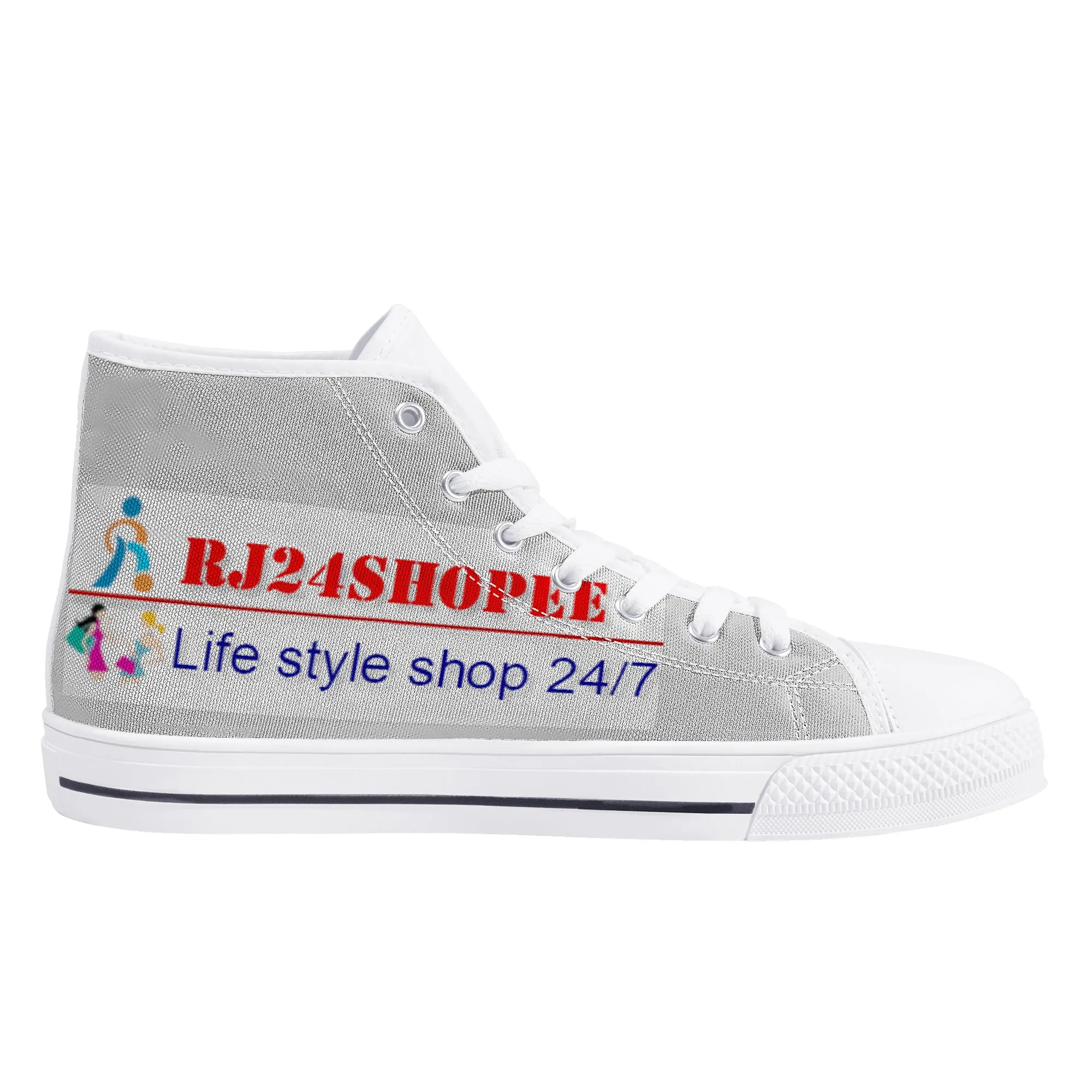 D25 High-Top Canvas Shoes - White