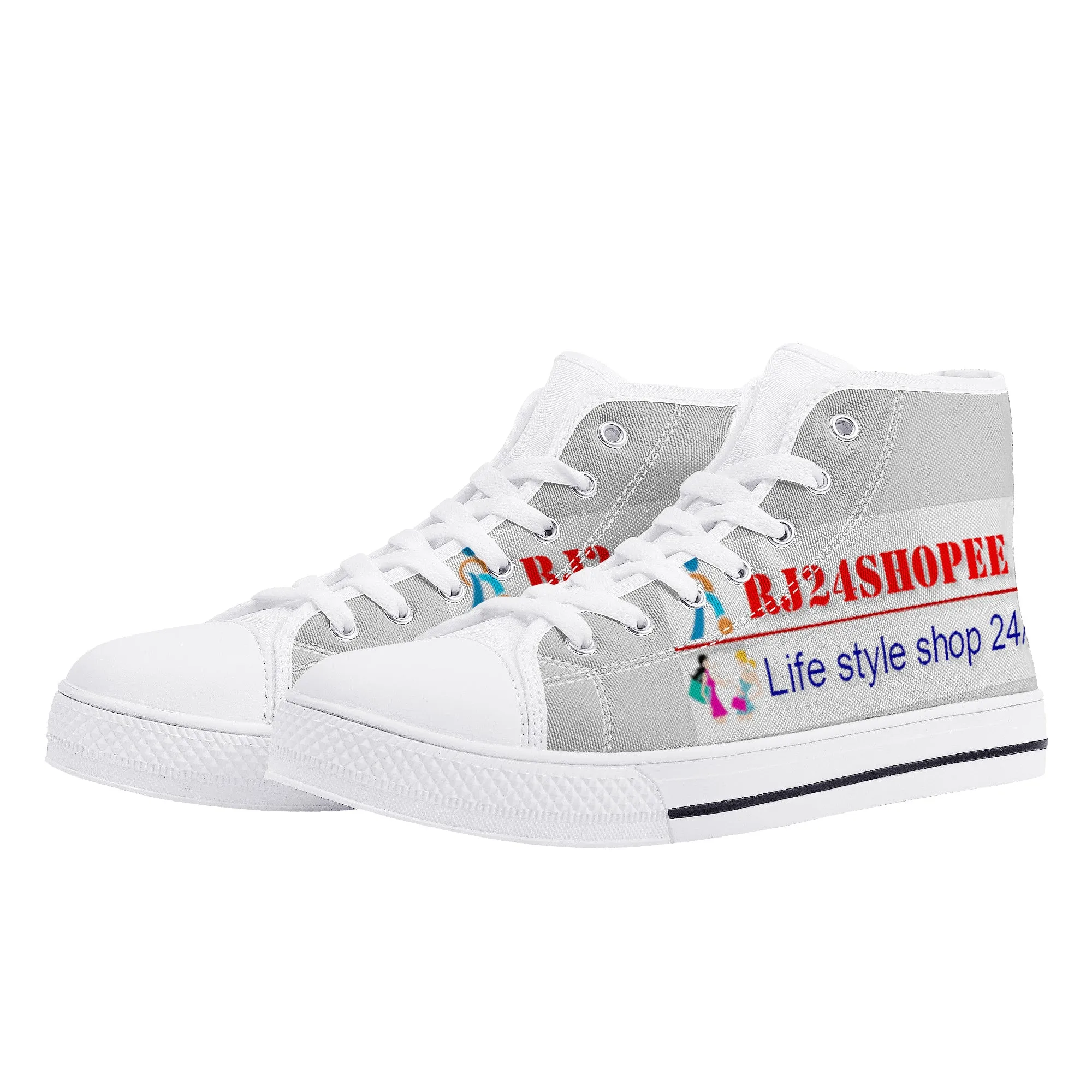 D25 High-Top Canvas Shoes - White