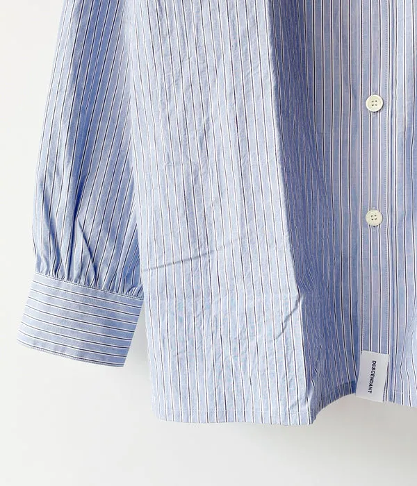 DESCENDANT/OCEAN STRIPE LS SHIRT FULL SIZE (BLUE)