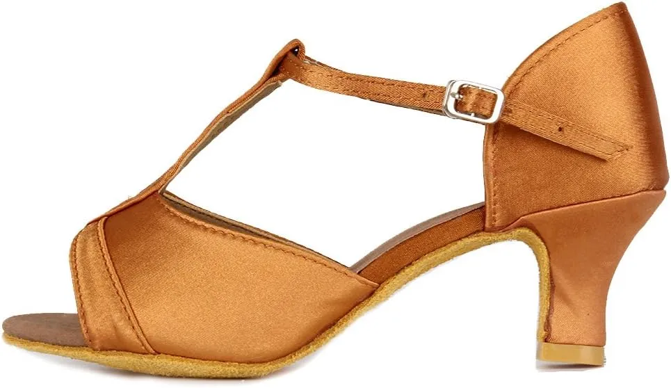 DKZSYIM Glitter Women Latin Dance Shoes Ballroom Salsa Tango Practice Performence Party Dancing Shoes,Model NU259