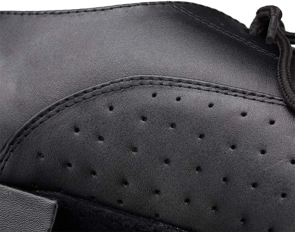 DKZSYIM Men's Leather Latin Dance Shoes Ballroom Tango Waltz Modern Social Practice Lace-up Dance Shoes 1" Heel,Model L040