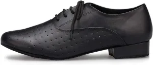 DKZSYIM Men's Leather Latin Dance Shoes Ballroom Tango Waltz Modern Social Practice Lace-up Dance Shoes 1" Heel,Model L040