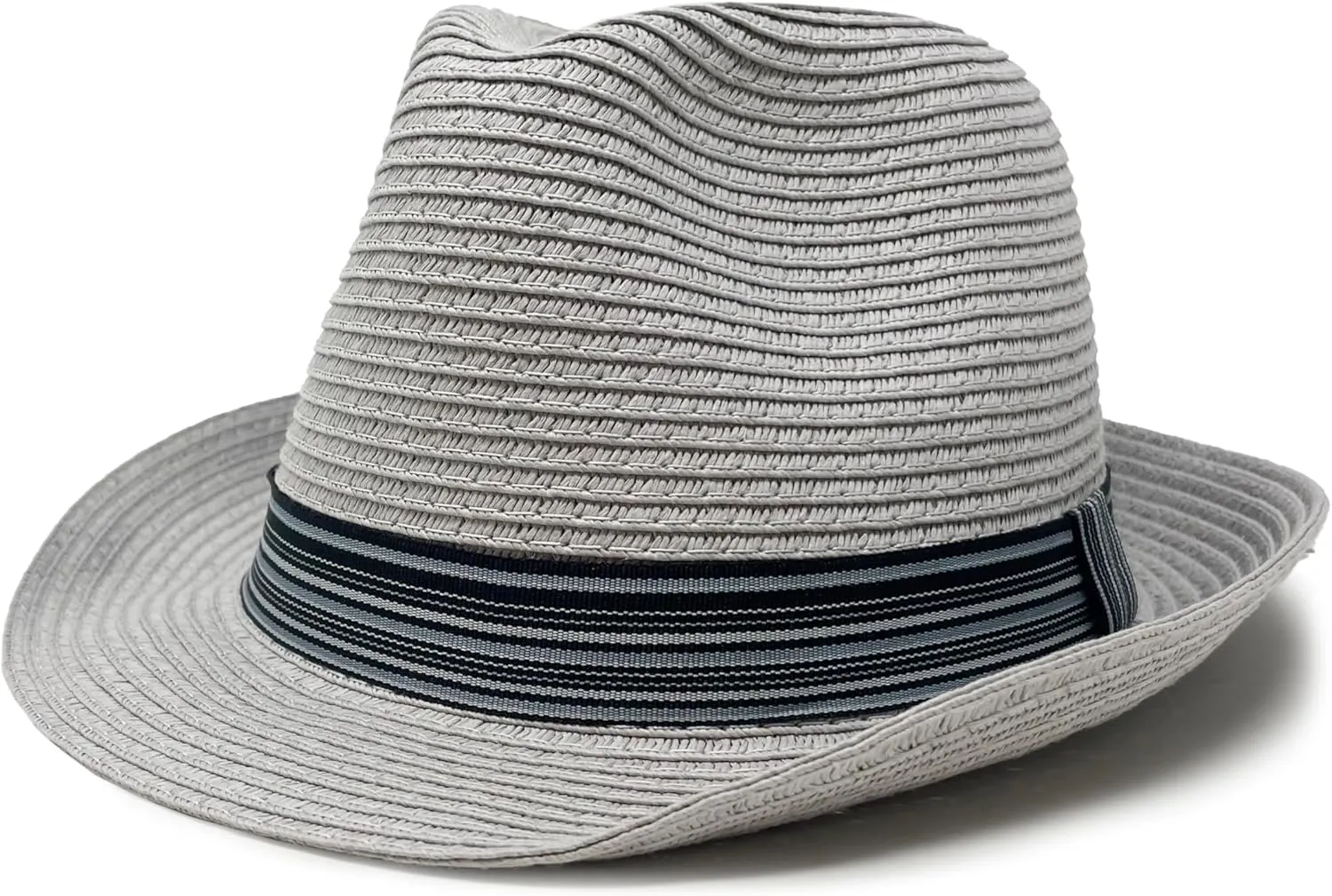 Funky Junque Straw Fedora Hat Beach Summer Short Brim Packable Sun Trilby Unisex UPF 50 