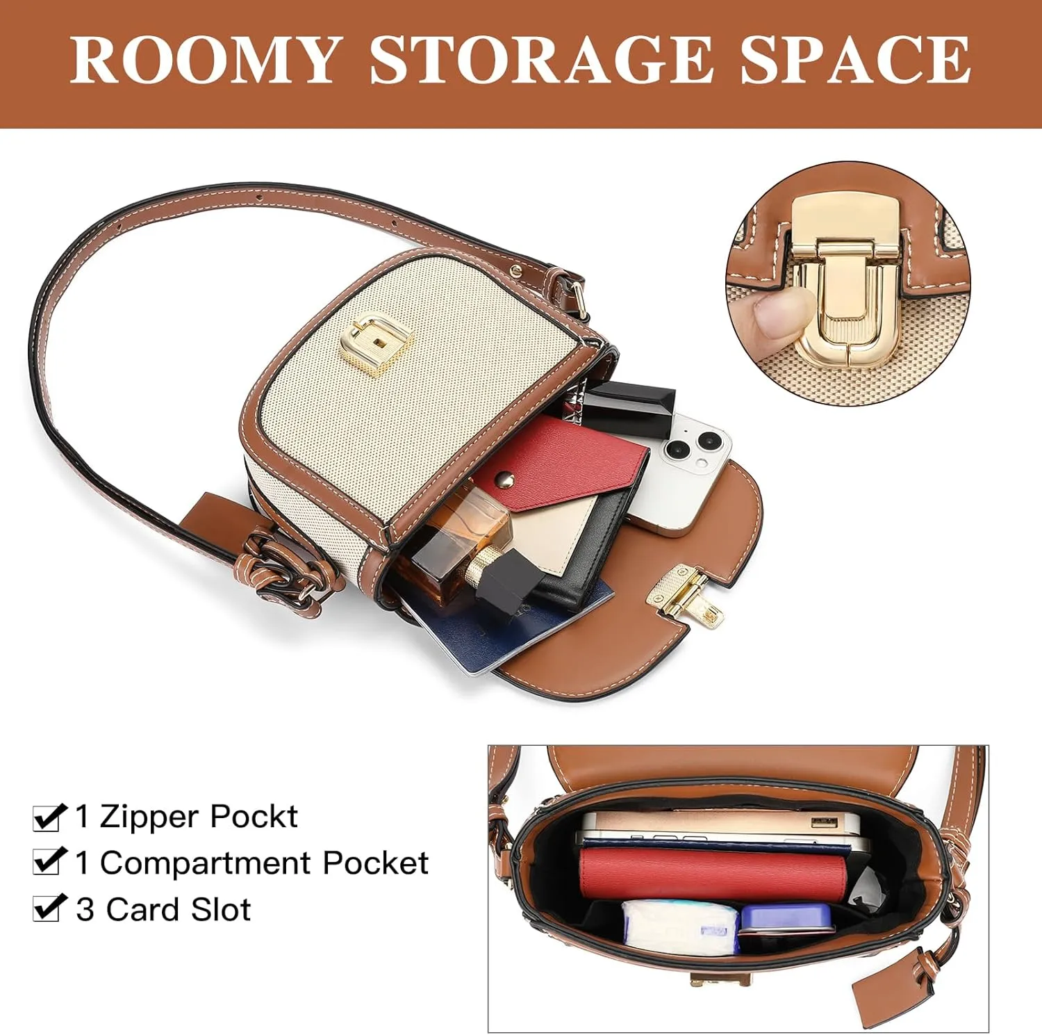 GOIACII Shoulder Bags for Women Small Crossbody Bag Purse, Ladies Cute Clutch Purse Crossbody Handbag
