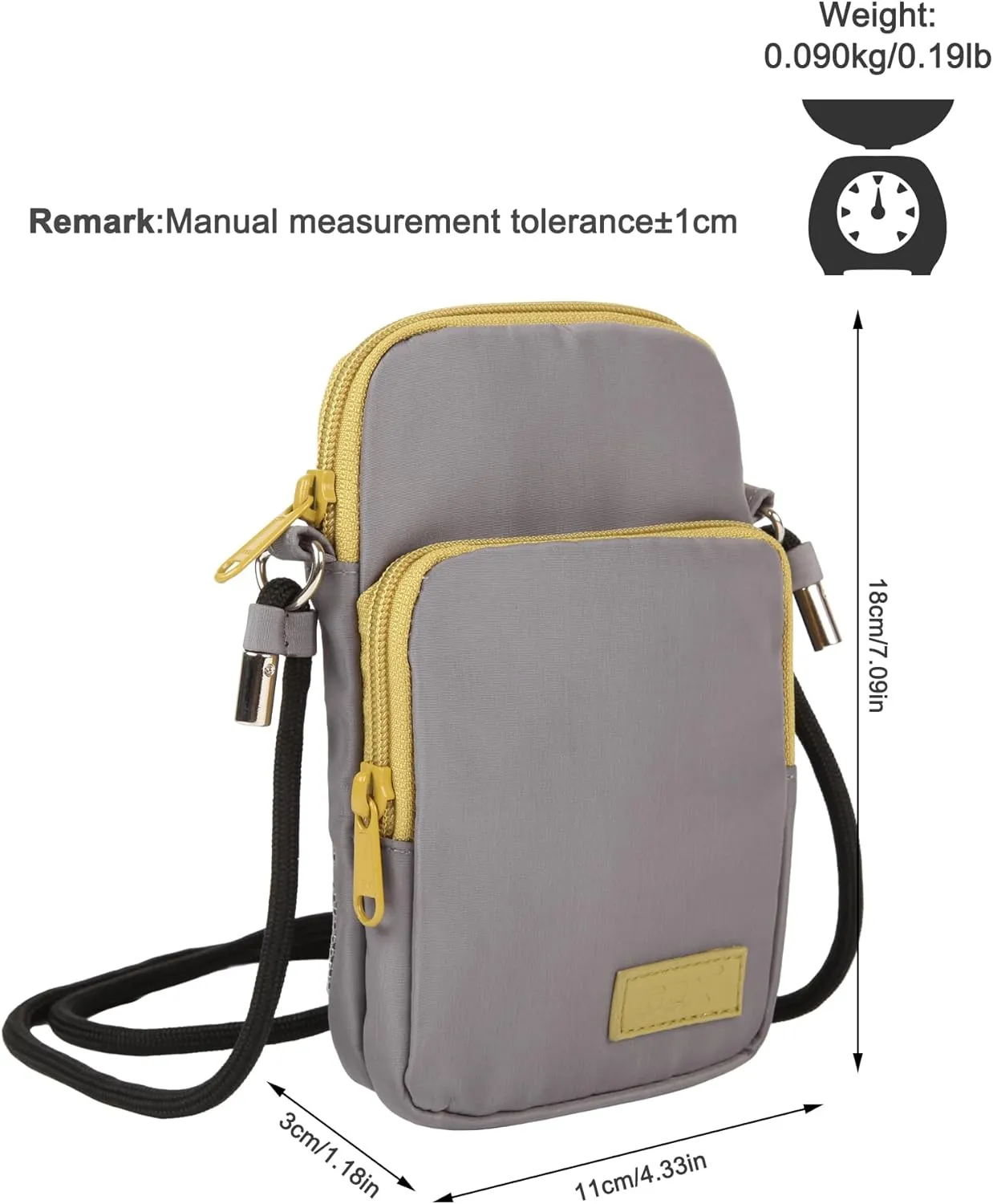 GOX Crossbody Bag for Women Small Size Cell Phone Wallet Purse for Travelling Travel Purse Shoulder Bag