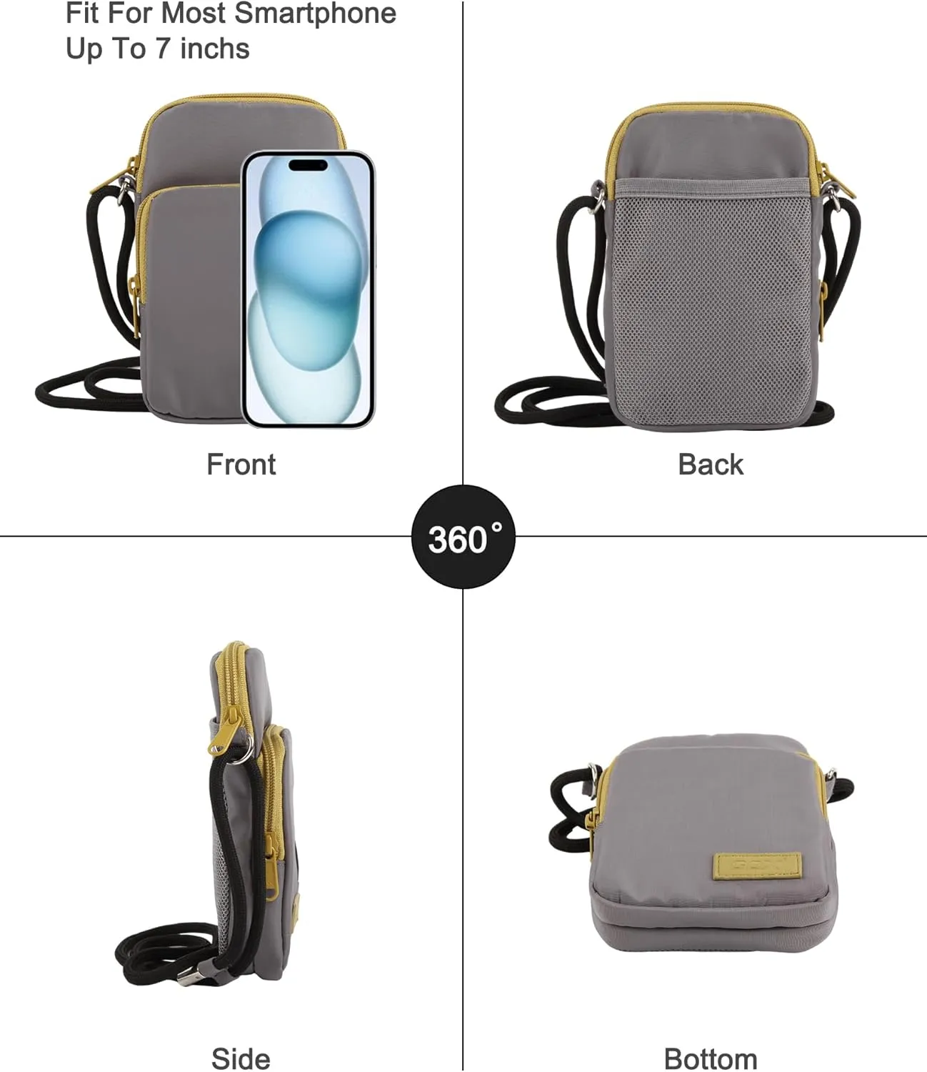 GOX Crossbody Bag for Women Small Size Cell Phone Wallet Purse for Travelling Travel Purse Shoulder Bag