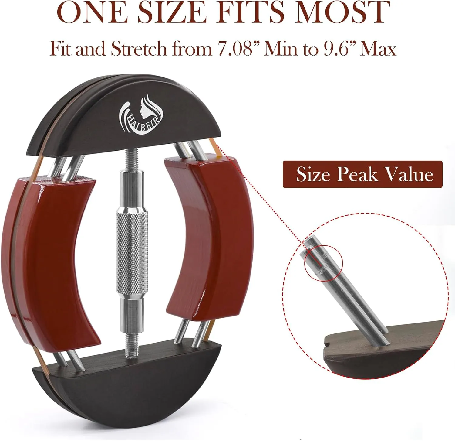 Hat Stretcher 4-Way Wooden Hat Stretcher for Adults One Size from 7.08'' to 9.6'',Simple & Easy to Use