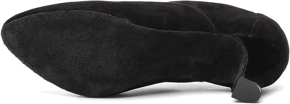HIPPOSEUS Women Closed Toe Latin Dance Shoes Lace up Ballroom Salsa Tango Dance Practice Shoes Low Heel,Model 305