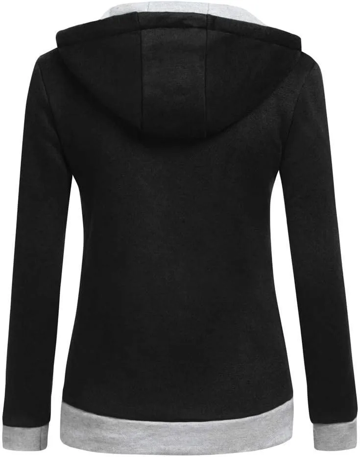 hlysgo Zip Up Hoodies for Women Fall Fashion Fleece Hooded Sweatshirts Jackets Short Hoodie Outwear with Pockets