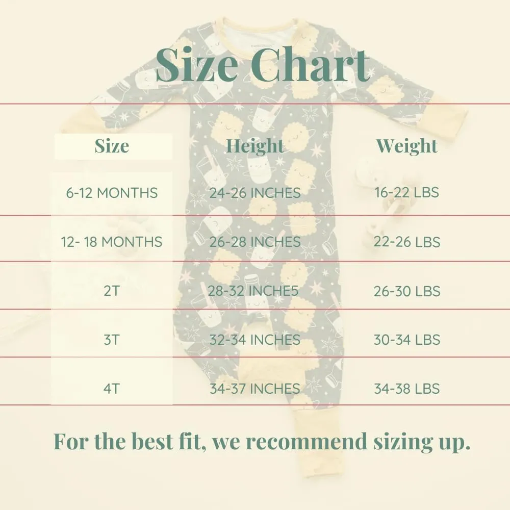HUGH & HONEY SnugFlex Romper, Bamboo Viscose, Baby and Toddler Pajamas, No Zip with Convertible Hands and Feet Coverage