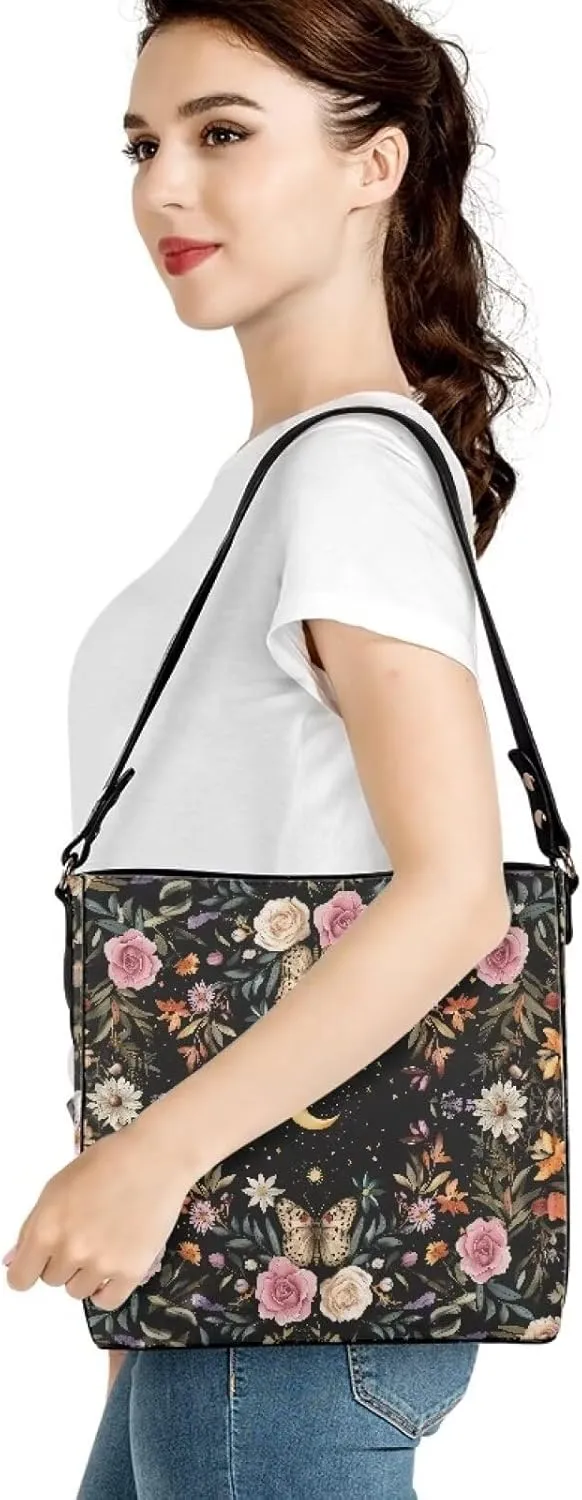 HUGS IDEA Cute Shoulder Bag Hobo Handbag for Women Purse Leather Top Handle Bags