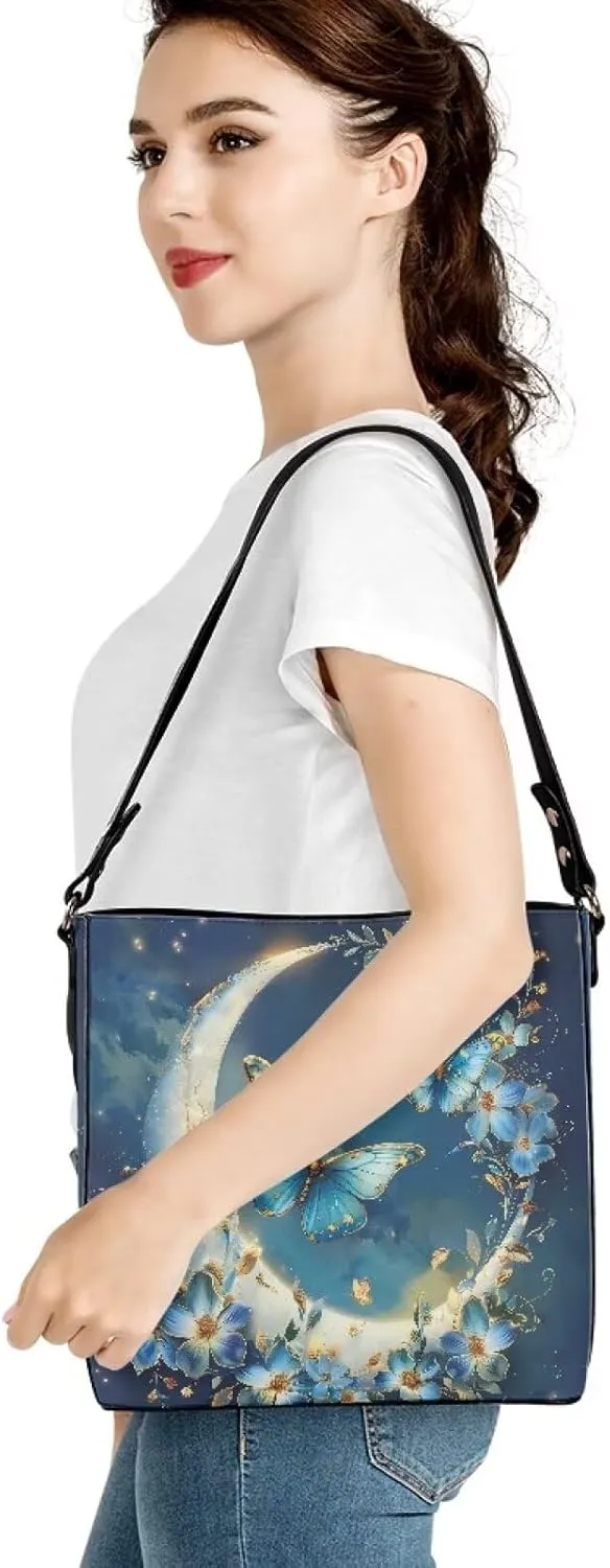HUGS IDEA Cute Shoulder Bag Hobo Handbag for Women Purse Leather Top Handle Bags