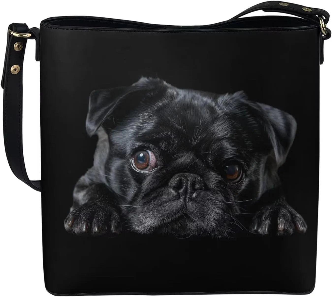 HUGS IDEA Handbags for Women Large Capacity Hobo Bags Leather Bucket Top-handle Purse