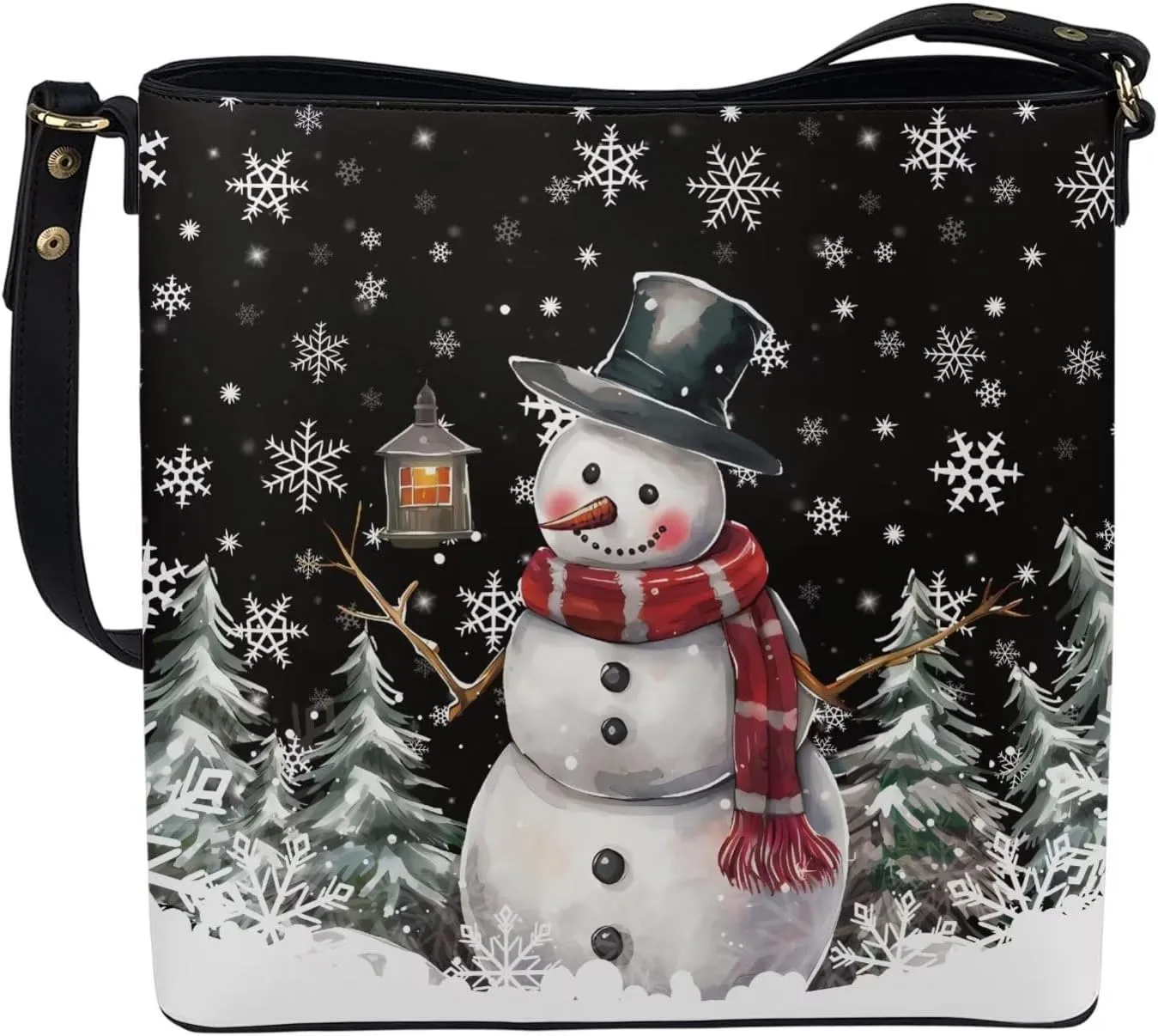 HUGS IDEA Handbags for Women Large Capacity Hobo Bags Leather Bucket Top-handle Purse